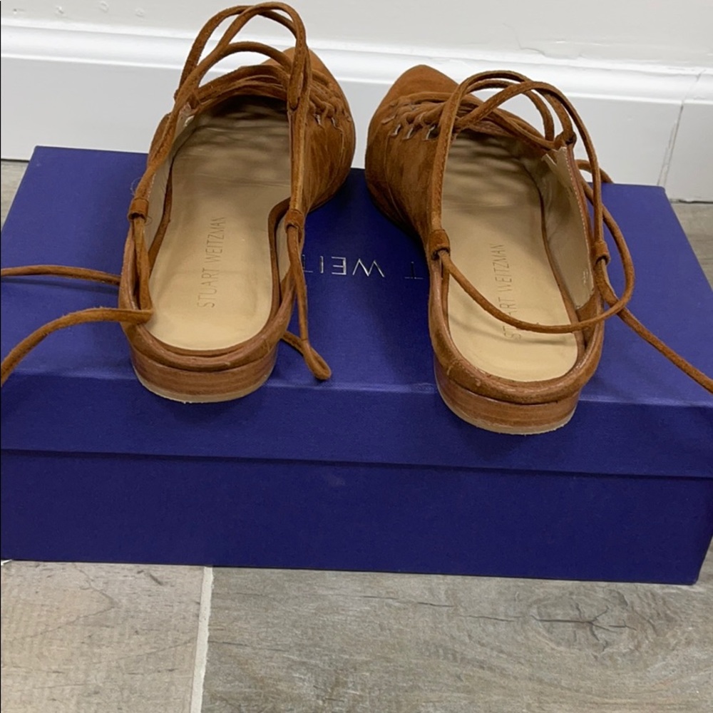 Stuart Weitzman String Down Suede Flats - image 3